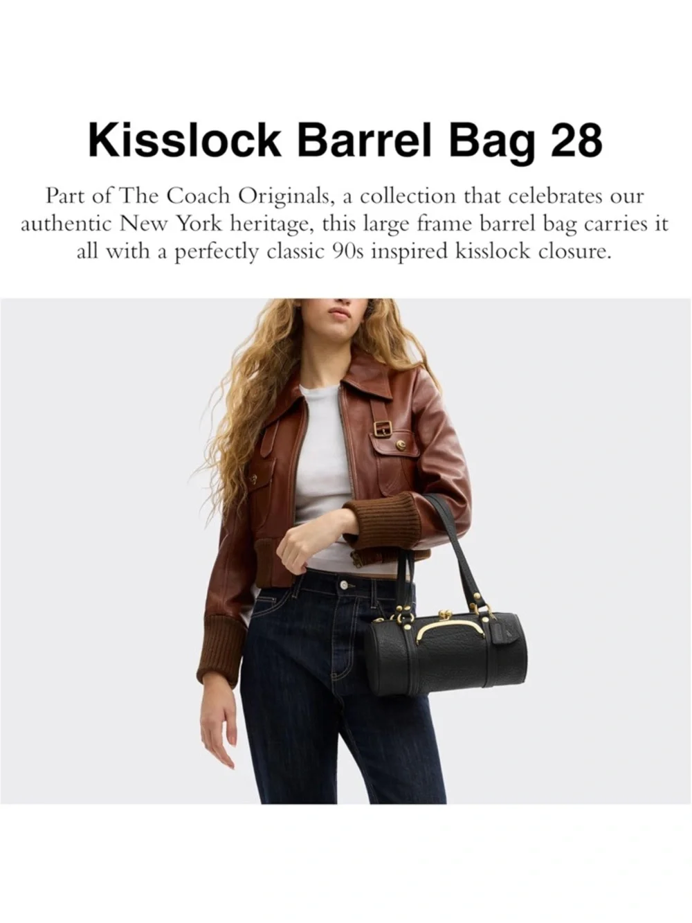 New Coach Kisslock Barrel Shoulder Bag 28 with Black and Gold - Picture 3 of 14